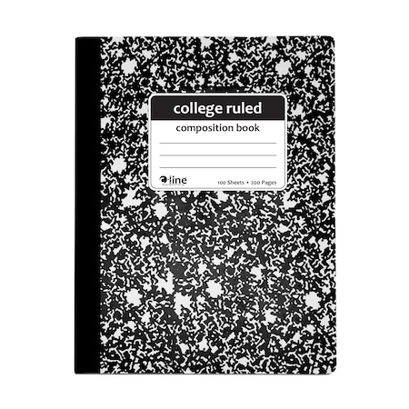 Composition Notebook, College Ruled, Black Marble, PK12